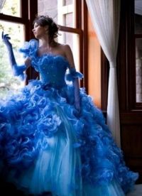 Синее свадебное платье 6