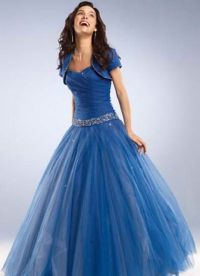 Синее свадебное платье 7