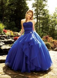 Синее свадебное платье 8