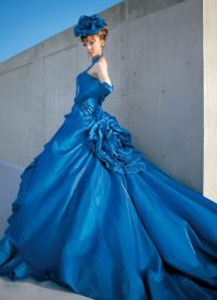 Синее свадебное платье 9