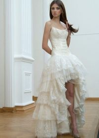 Свадебное платье длинное сзади 2