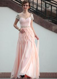 свадебное платье с розовым бантом 7