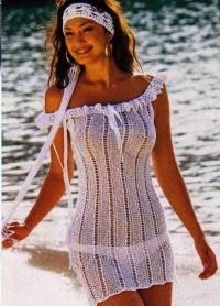 вязаное крючком пляжное платье 1