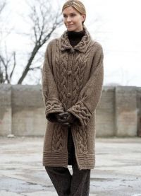 Вязаное пальто 6 