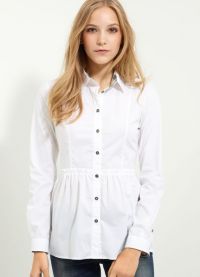 Женская белая рубашка 8