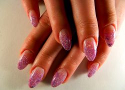 glitter nail design