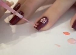 drawings with a needle on short nails 5