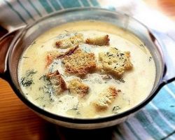 французский сырный суп с курицей
