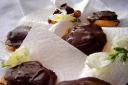 печенье с мармеладом в шоколаде
