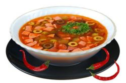 рецепт супа-солянки  с колбасой
