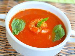 томатный суп пюре с креветками