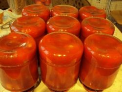 заготовка помидоров в собственном соку