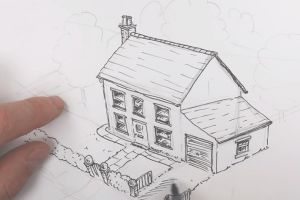 как нарисовать дом 22