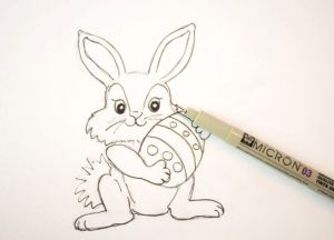 Пасхальный кролик рисунок 17