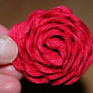 Розы из гофрированной бумаги14