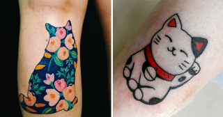 28 уникальных татуировок любителей кошек