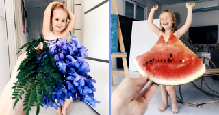 Мама, которая 'наряжает' дочь в еду и цветы стала звездой Instagram