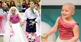 5-летняя девочка на последней стадии рака вышла замуж за лучшего друга!
