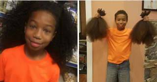 Мальчик 2 года отращивал волосы для онкобольных детей