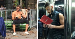 Горячо: красивые читающие парни в фото-коллекции жительницы Нью-Йорка