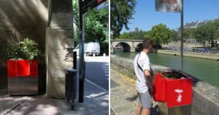 В Париже публичные писсуары позволяют мочиться прямо на улице! 
