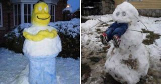 25 очень креативных снеговиков