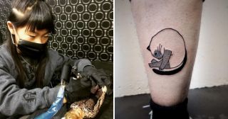 10-летняя мастер тату из Амстердама бьет на удивление стильные татуировки! 