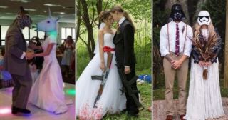 20 забавных раз, когда молодожены мечтали об особенной свадьбе