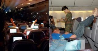 20 фото о том, как странно могут вести себя люди на борту самолета