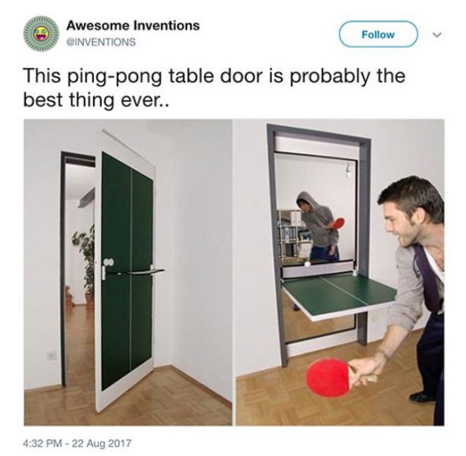 Дверь - доска для пинг-понга