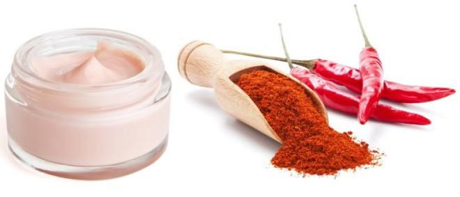 Red pepper and hand cream mask