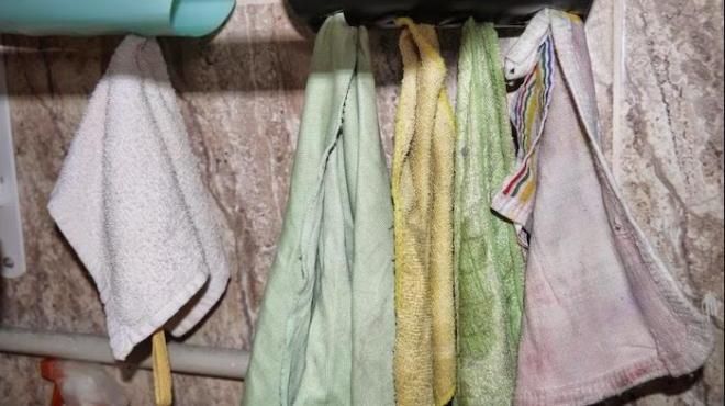 Старые и изношенные полотенца
