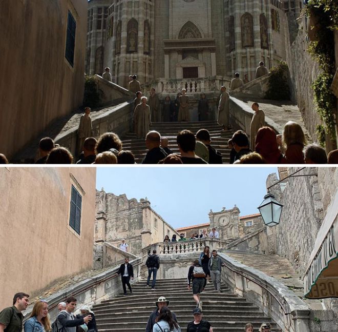 Высокая лестница в Дубровнике
