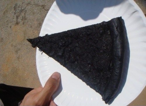 Угольная пицца