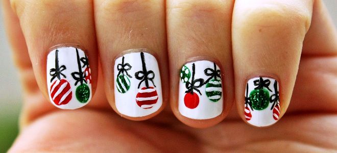 New Year's drawings on nails