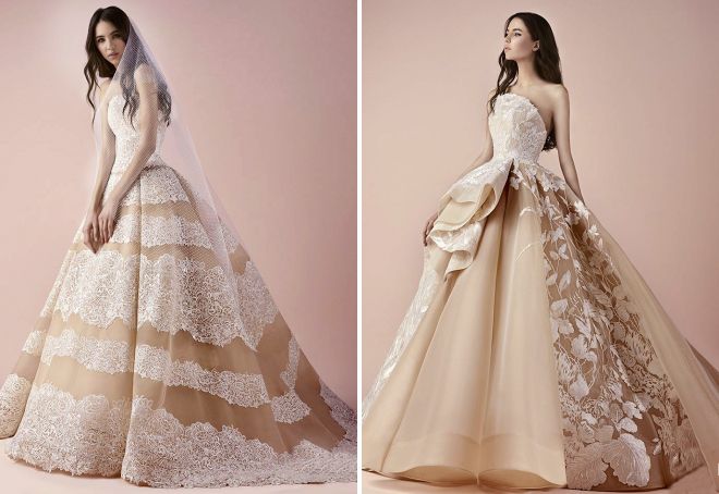 модные цвета свадебных платьев