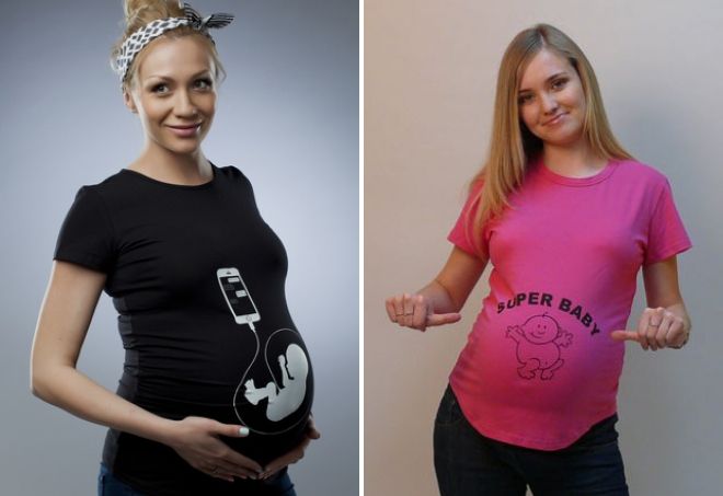 модные футболки для беременных