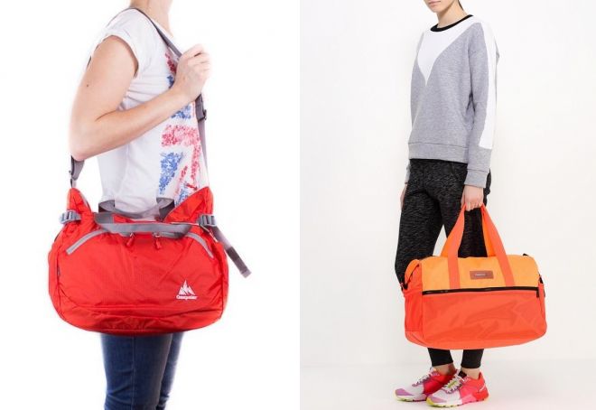 оранжевая спортивная сумка