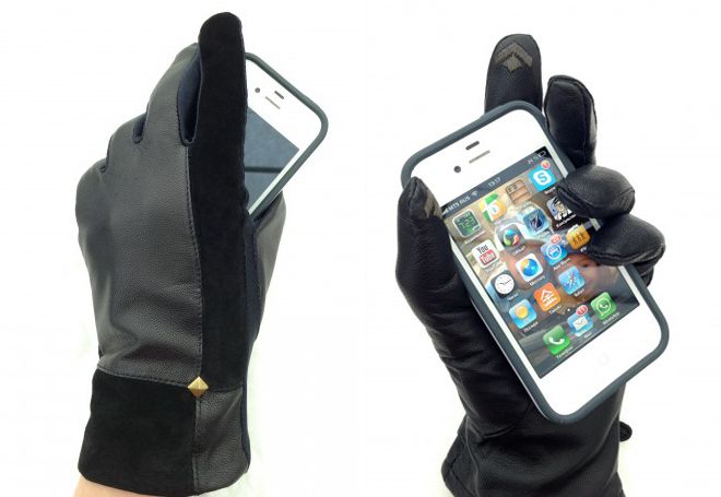 кожаные перчатки для сенсорных экранов