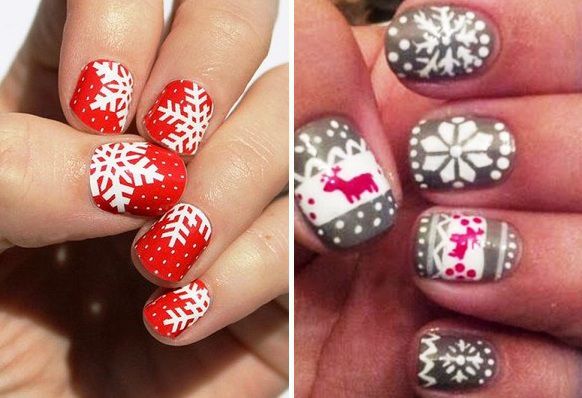 New Year's drawings on nails 12