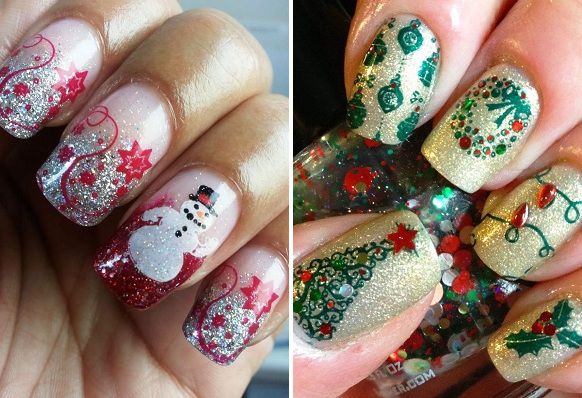 New Year's drawings on nails 21