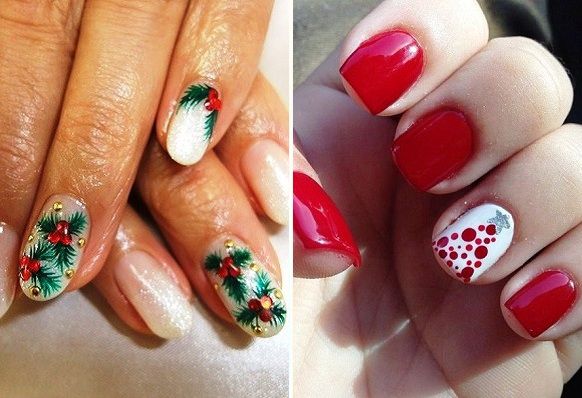New Year's drawings on nails 3