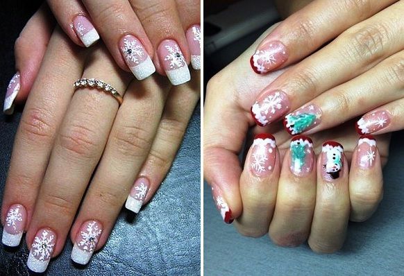 New Year's drawings on nails 7