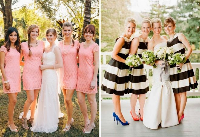 подружки невесты в одинаковых платьях