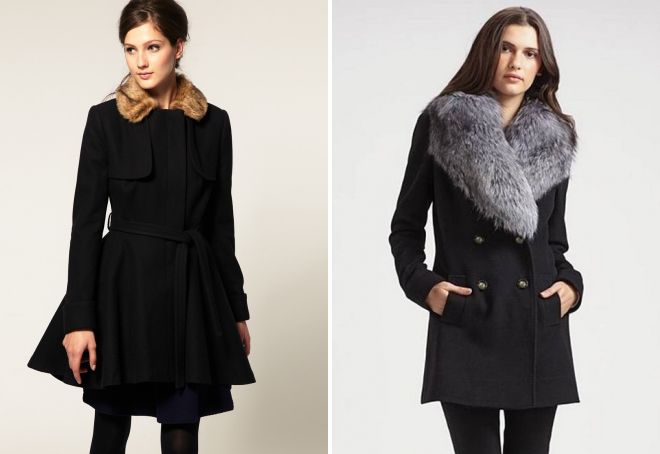 женские стильные зимние пальто с мехом
