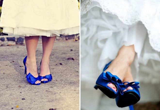 цветные свадебные туфли