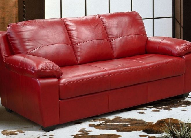 6 трехместный кожаный диван