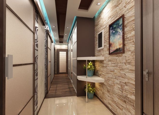 Дизайн г образного коридора в квартире фото