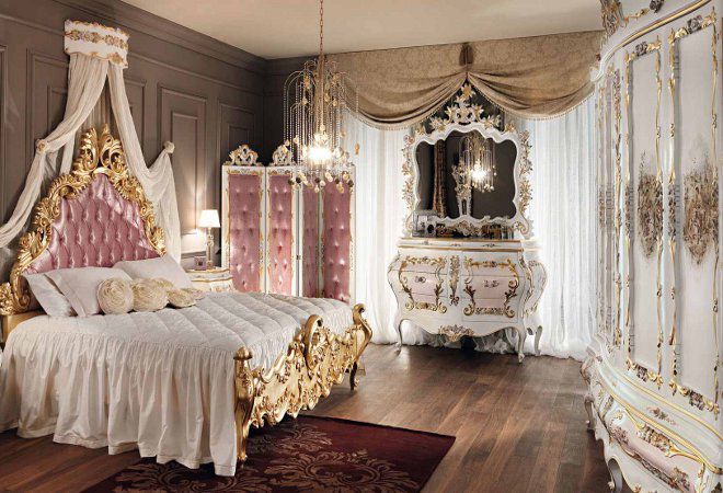 Интерьер спальни барокко
