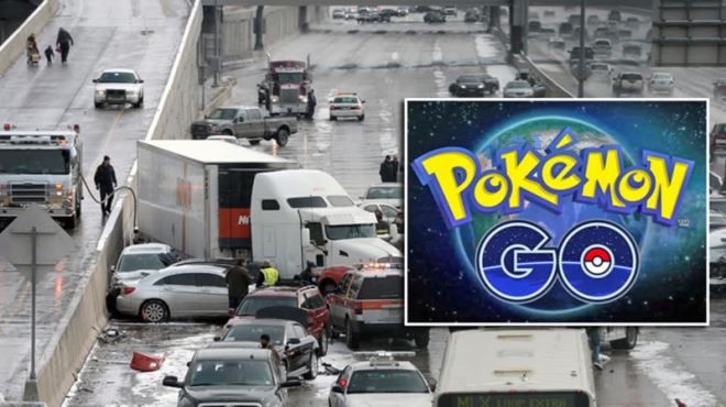 Pokemon Go причина пробок на городских дорогах